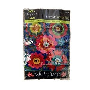 3/$25 🍄 Briarwood Lane “Welcome” Garden Flag 12.5”x18” NIP